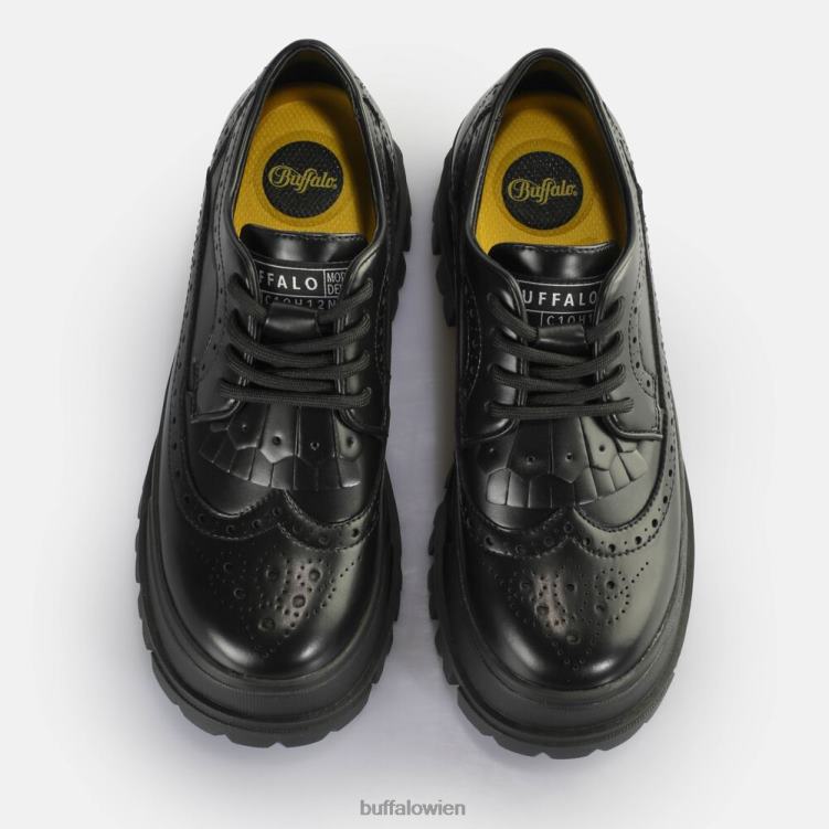 bei Buffalo Aspha Brogue-Slipper vegan Schwarz 0FX48160 |Slipper