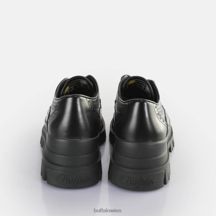 bei Buffalo Aspha Brogue-Slipper vegan Schwarz 0FX48160 |Slipper