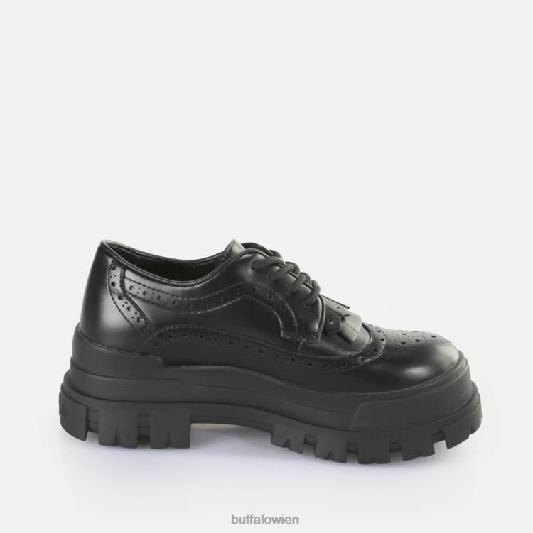 bei Buffalo Aspha Brogue-Slipper vegan Schwarz 0FX48160 |Slipper