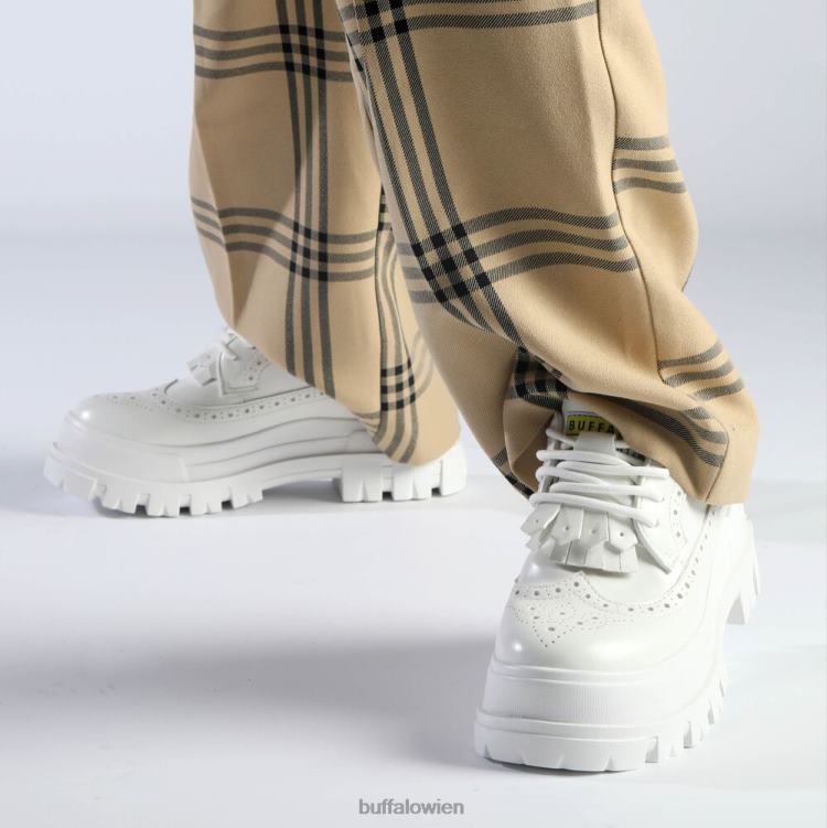 bei Buffalo Aspha Brogue-Slipper vegan Weiss 0FX48161 |Slipper