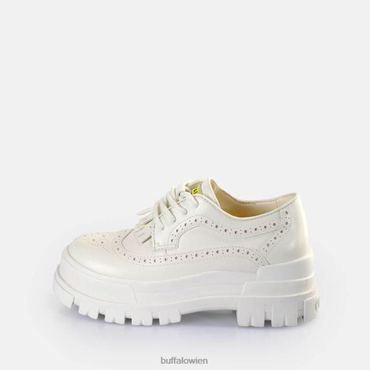 bei Buffalo Aspha Brogue-Slipper vegan Weiss 0FX48161 |Slipper