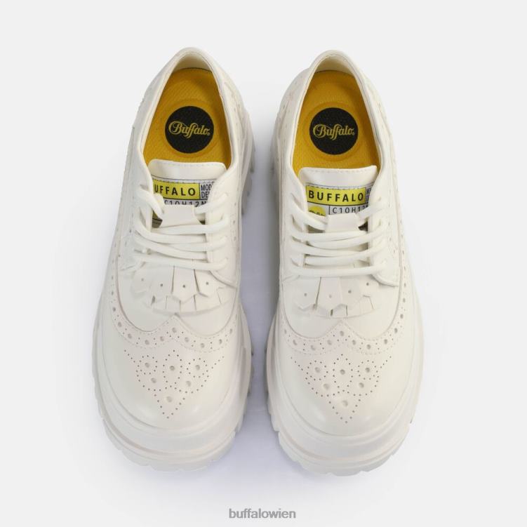 bei Buffalo Aspha Brogue-Slipper vegan Weiss 0FX48161 |Slipper