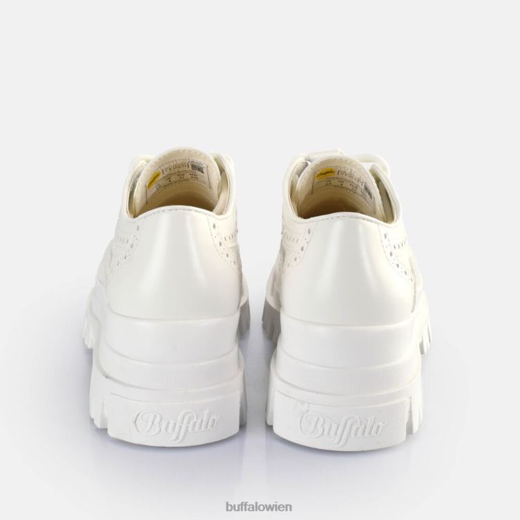 bei Buffalo Aspha Brogue-Slipper vegan Weiss 0FX48161 |Slipper