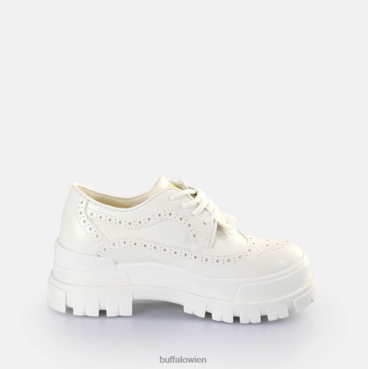 bei Buffalo Aspha Brogue-Slipper vegan Weiss 0FX48161 |Slipper