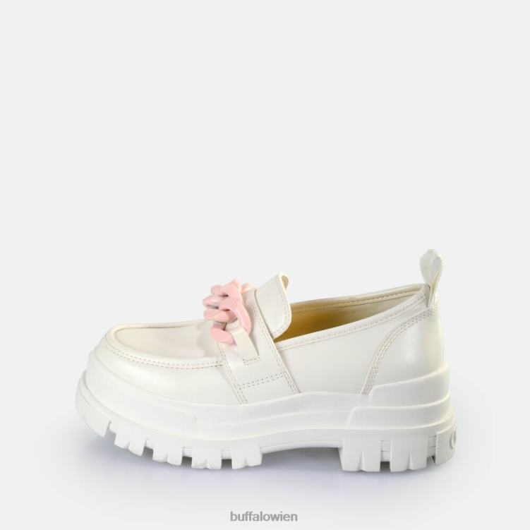 bei Buffalo Aspha Chain Loafer vegan Weiss 0FX48597 |Slipper