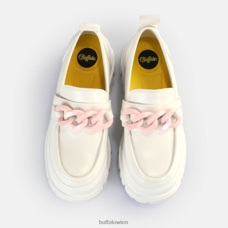 bei Buffalo Aspha Chain Loafer vegan Weiss 0FX48597 |Slipper