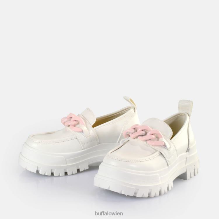 bei Buffalo Aspha Chain Loafer vegan Weiss 0FX48597 |Slipper