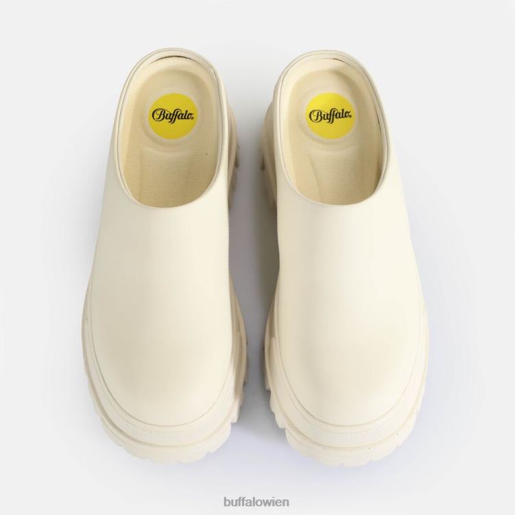 bei Buffalo Aspha Clog 01 Slipper vegan Elfenbein 0FX48254 |Slipper