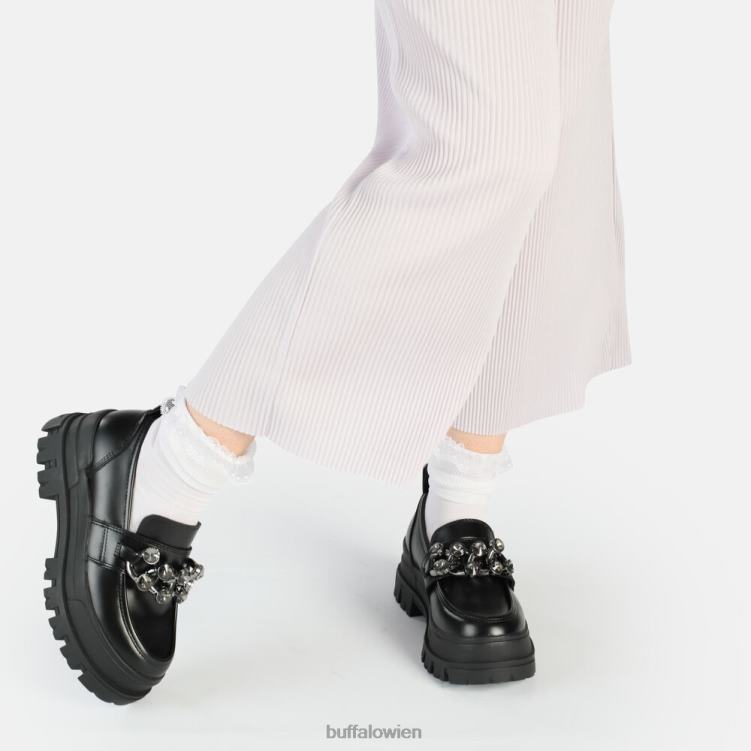 bei Buffalo Aspha Loafer Glam vegan Schwarz 0FX48875 |Slipper