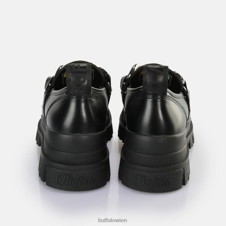 bei Buffalo Aspha Loafer Kettenloafer vegan schwarzes Silber 0FX48596 |Slipper