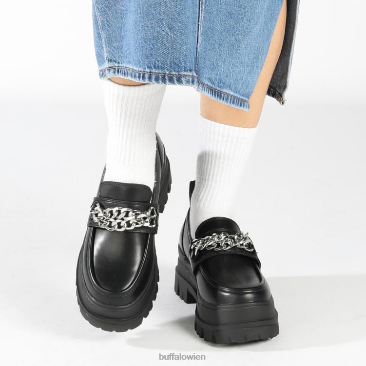 bei Buffalo Aspha Loafer Tc Loafer vegan schwarzes Silber 0FX48427 |Slipper