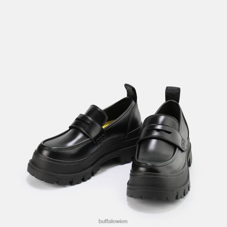 bei Buffalo Aspha Loafer aus veganem Nappaleder Schwarz 0FX48240 |Slipper