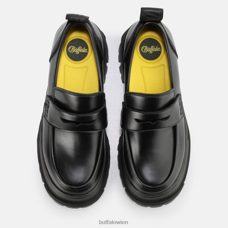 bei Buffalo Aspha Loafer aus veganem Nappaleder Schwarz 0FX48240 |Slipper