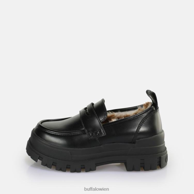 bei Buffalo Aspha Loafer warmer Loafer vegan Schwarz 0FX48709 |Slipper