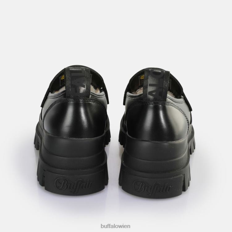 bei Buffalo Aspha Loafer warmer Loafer vegan Schwarz 0FX48709 |Slipper