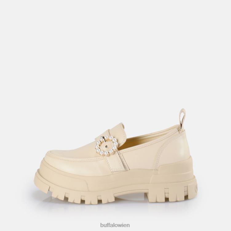 bei Buffalo Aspha-Slipper mit Schnalle, vegan Beige 0FX48581 |Slipper