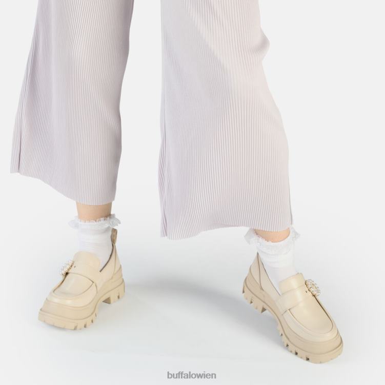 bei Buffalo Aspha-Slipper mit Schnalle, vegan Beige 0FX48581 |Slipper