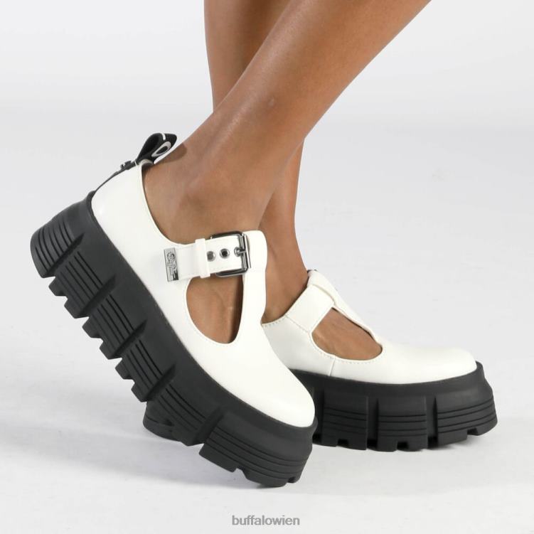 bei Buffalo Ava Mary Loafer vegan Weiss 0FX48524 |Slipper