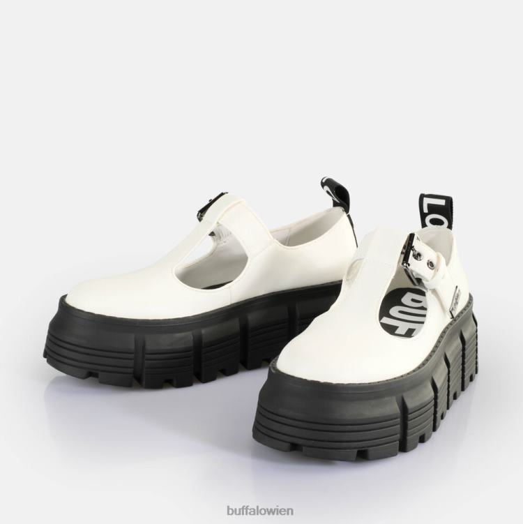 bei Buffalo Ava Mary Loafer vegan Weiss 0FX48524 |Slipper