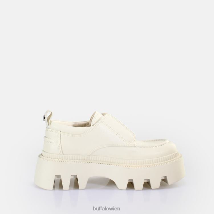bei Buffalo Flora Laceup Lo Loafer vegan Creme 0FX48811 |Slipper