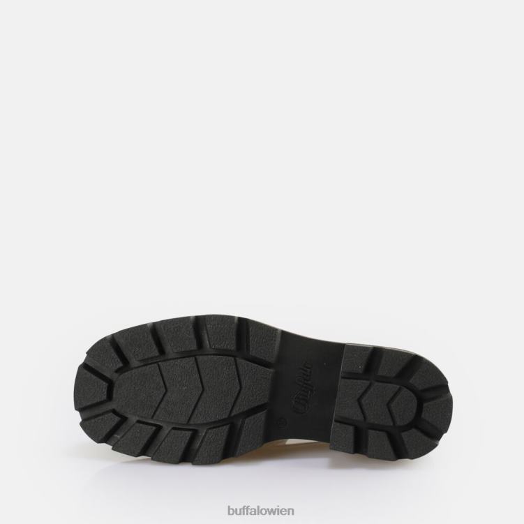 bei Buffalo quadratischer Loafer-Schuh Schwarz 0FX48742 |Slipper