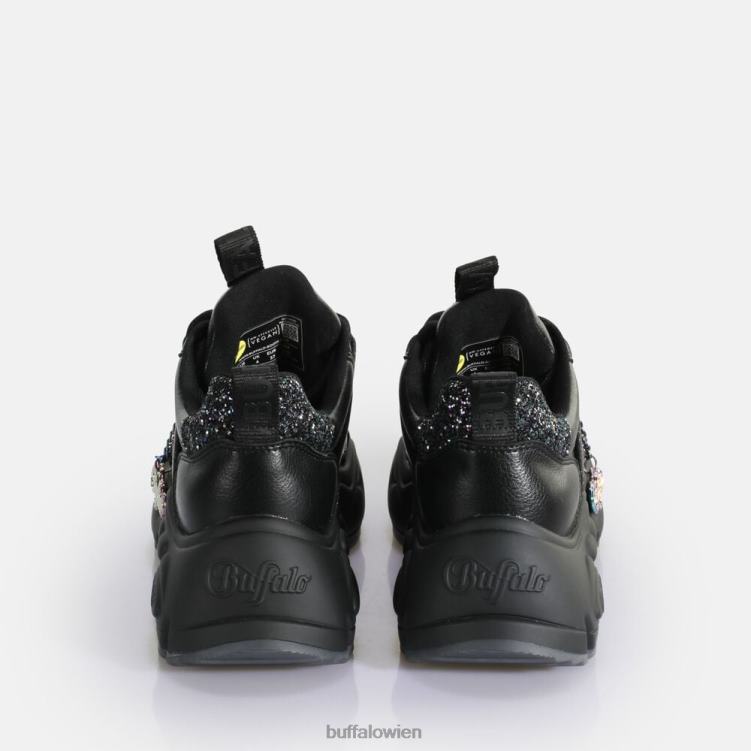 bei Buffalo Binärer Glam-Sneaker, Sneaker Low, vegan Schwarz 0FX48421 |Turnschuhe