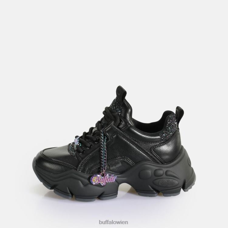 bei Buffalo Binärer Glam-Sneaker, Sneaker Low, vegan Schwarz 0FX48421 |Turnschuhe