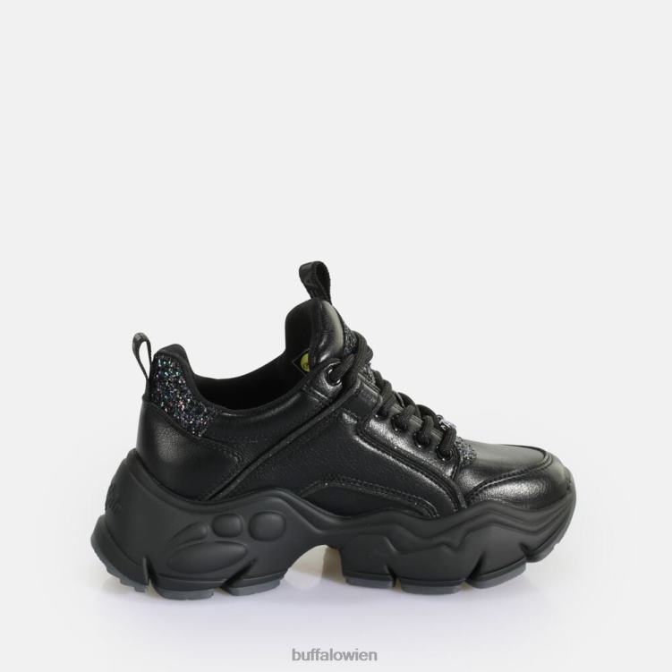 bei Buffalo Binärer Glam-Sneaker, Sneaker Low, vegan Schwarz 0FX48421 |Turnschuhe