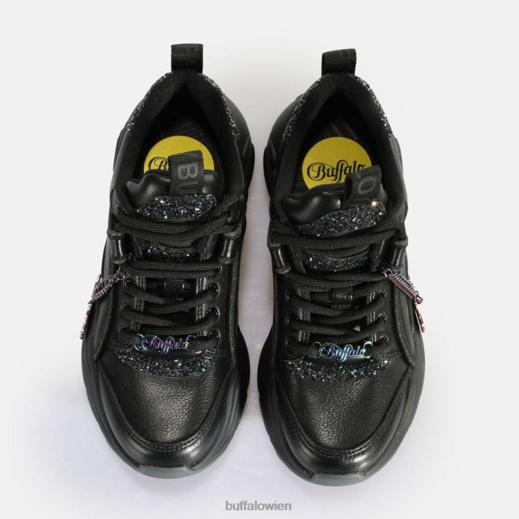 bei Buffalo Binärer Glam-Sneaker, Sneaker Low, vegan Schwarz 0FX48421 |Turnschuhe
