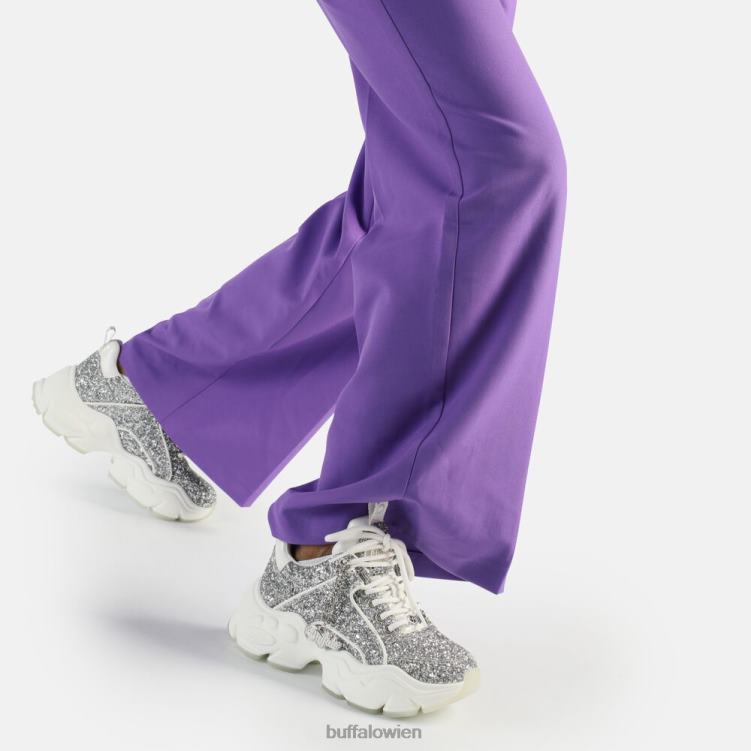 bei Buffalo Binärer Glam-Sneaker, Sneaker Low, vegan Weißsilber 0FX48501 |Turnschuhe