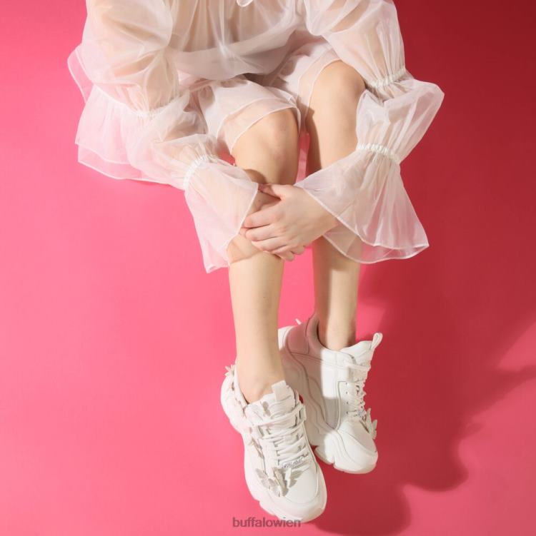 bei Buffalo Binary Butterfly Sneakers Low vegan weiß/Meerjungfrau 0FX4843 |Turnschuhe