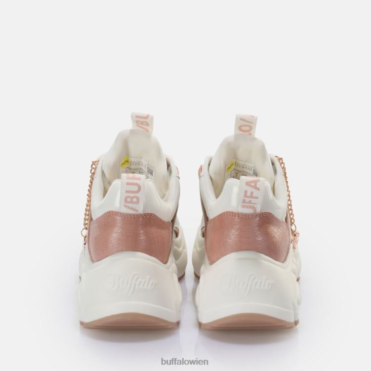 bei Buffalo Binary Glam Sneaker Low vegan weiß/hellrosa 0FX48320 |Turnschuhe