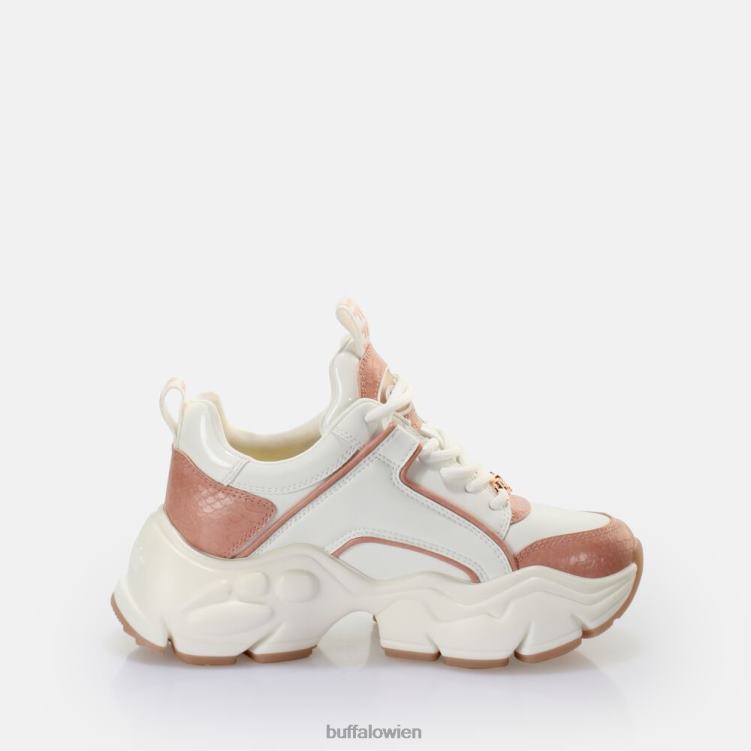 bei Buffalo Binary Glam Sneaker Low vegan weiß/hellrosa 0FX48320 |Turnschuhe