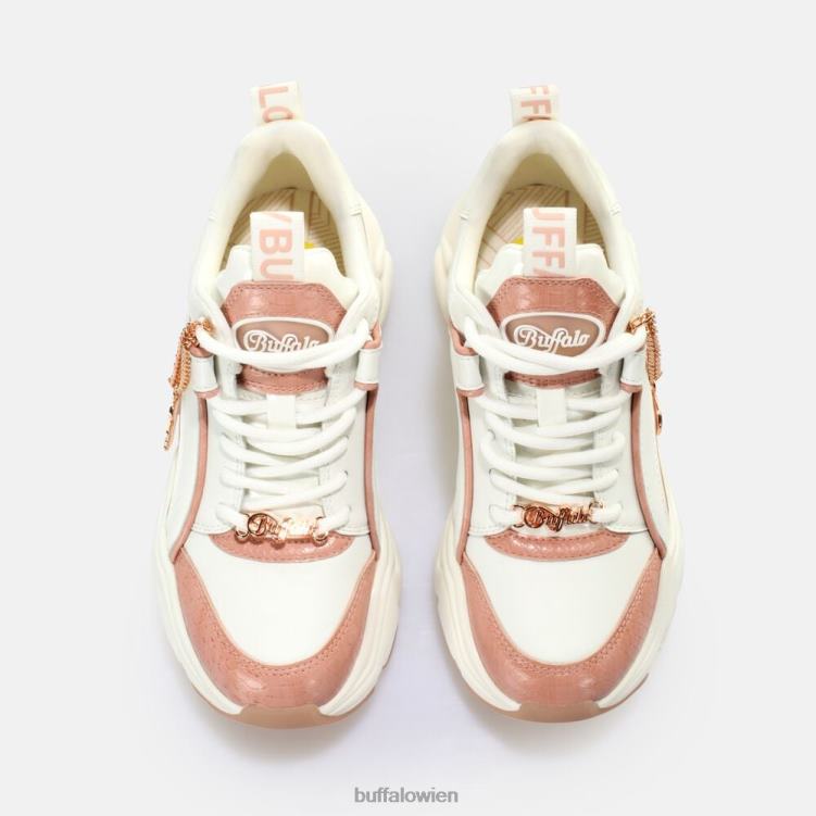 bei Buffalo Binary Glam Sneaker Low vegan weiß/hellrosa 0FX48320 |Turnschuhe