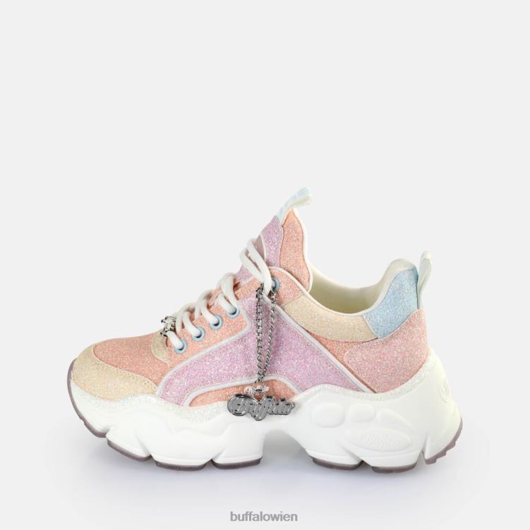 bei Buffalo Binary Glam Sneakers Low Vegan Pfirsich-Multi 0FX48324 |Turnschuhe