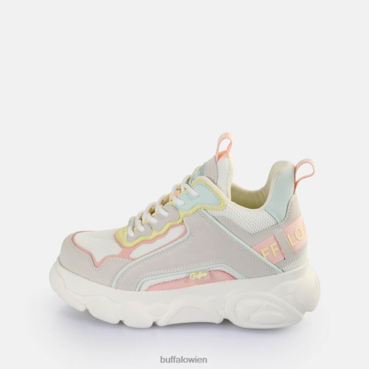 bei Buffalo CLD Chai Sneakers Low vegan creme/rosa/mintgrün 0FX4872 |Turnschuhe