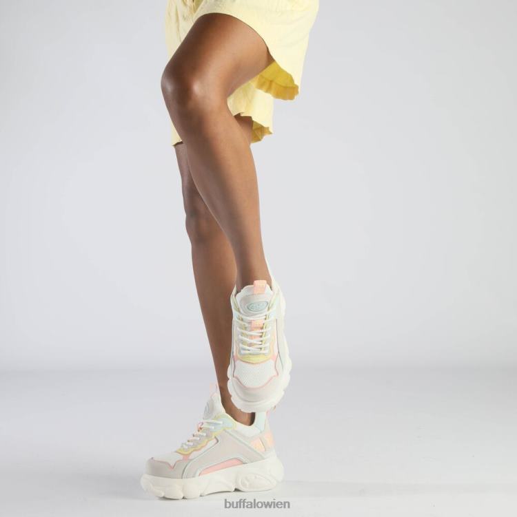 bei Buffalo CLD Chai Sneakers Low vegan creme/rosa/mintgrün 0FX4872 |Turnschuhe