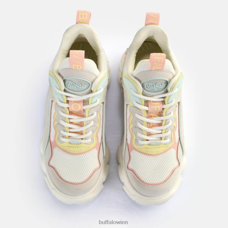 bei Buffalo CLD Chai Sneakers Low vegan creme/rosa/mintgrün 0FX4872 |Turnschuhe