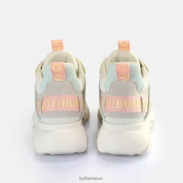 bei Buffalo CLD Chai Sneakers Low vegan creme/rosa/mintgrün 0FX4872 |Turnschuhe