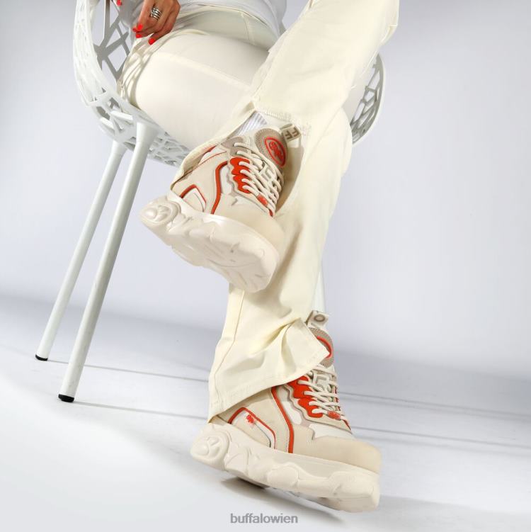 bei Buffalo CLD Chai Trainer Low vegan creme/orange 0FX4876 |Turnschuhe