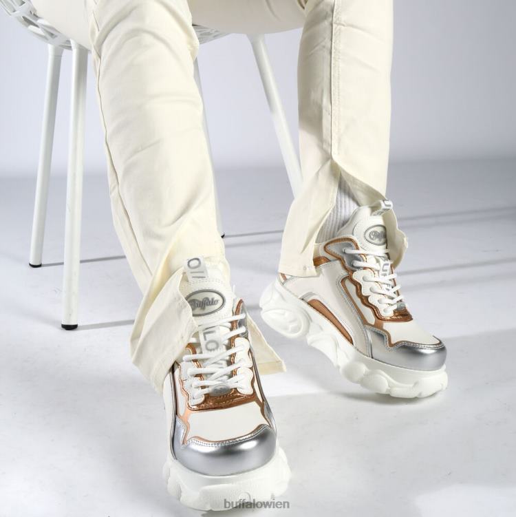 bei Buffalo CLD Chai Trainer Low vegan weiß/silber/gold 0FX4877 |Turnschuhe