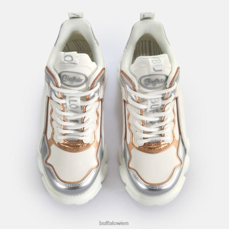 bei Buffalo CLD Chai Trainer Low vegan weiß/silber/gold 0FX4877 |Turnschuhe