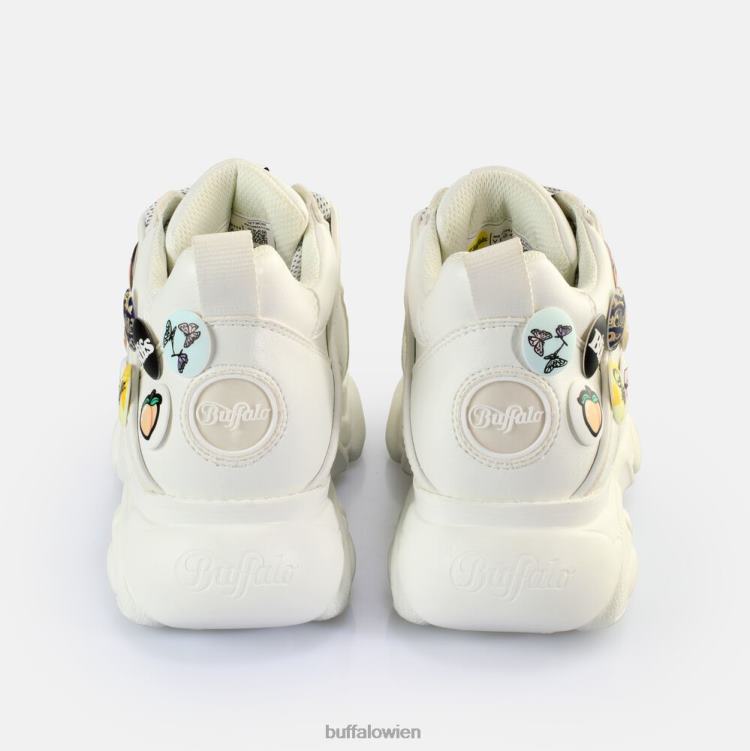 bei Buffalo CLD Corin Button Sneakers Low vegan Weiss 0FX48143 |Turnschuhe
