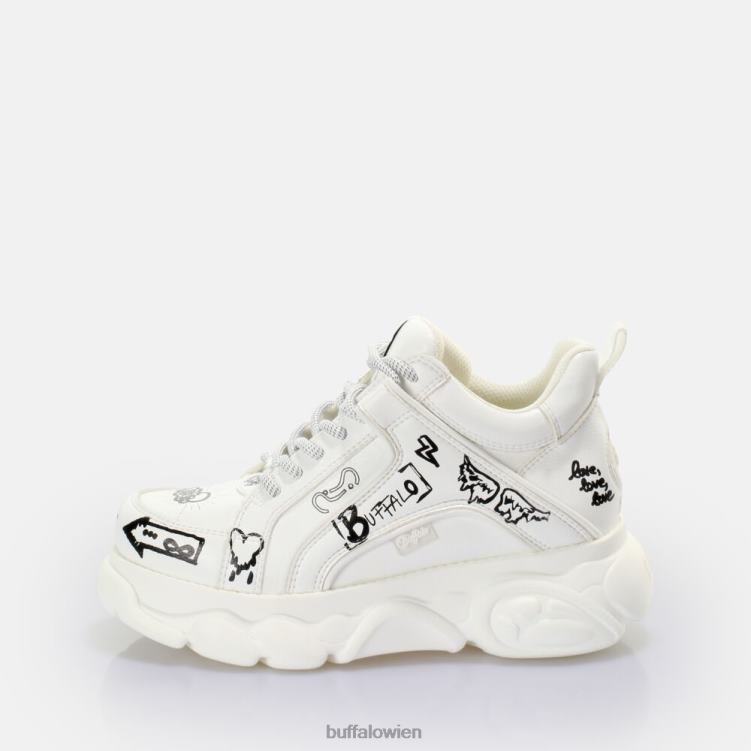 bei Buffalo CLD Corin Sneaker Low vegan Graffiti-Doodle 0FX48756 |Turnschuhe