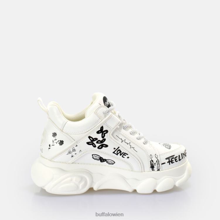 bei Buffalo CLD Corin Sneaker Low vegan Graffiti-Doodle 0FX48756 |Turnschuhe