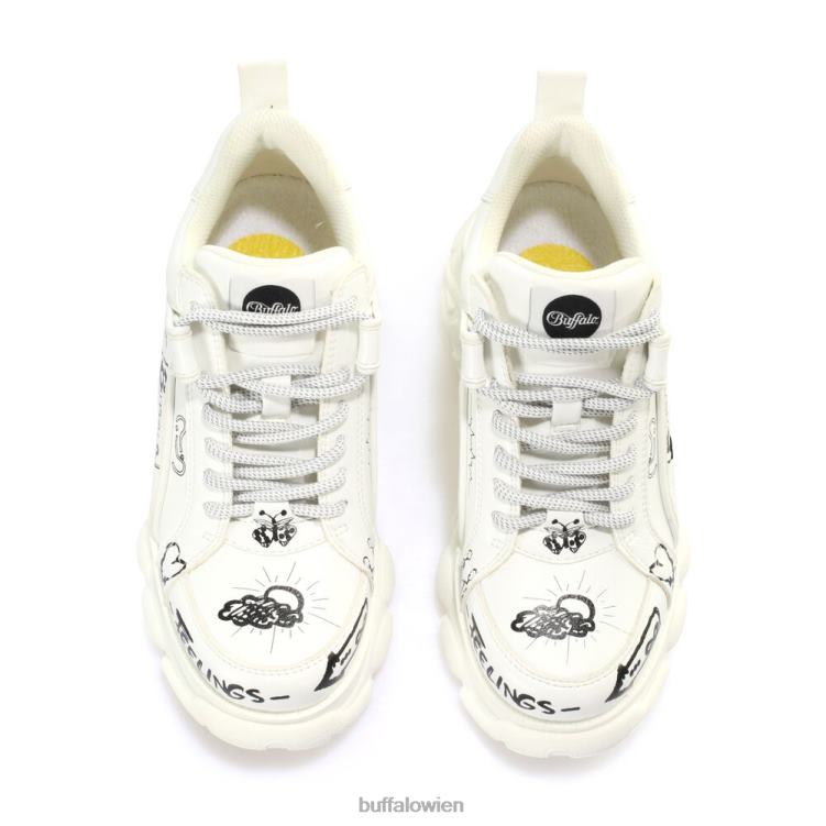 bei Buffalo CLD Corin Sneaker Low vegan Graffiti-Doodle 0FX48756 |Turnschuhe