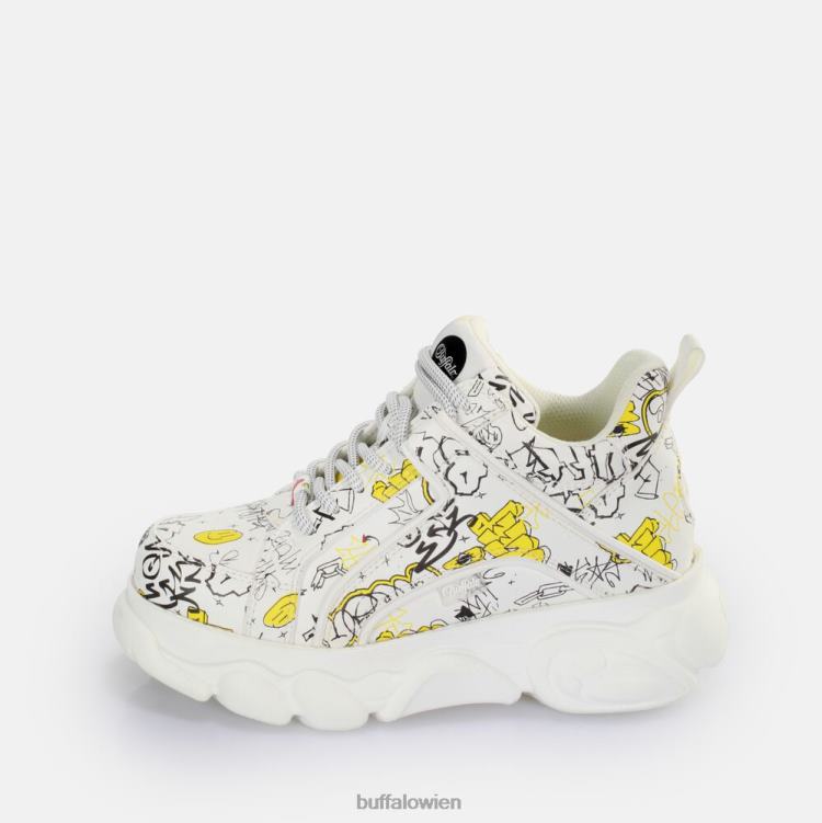 bei Buffalo CLD Corin Sneaker Low vegan Graffiti weiß 0FX48210 |Turnschuhe