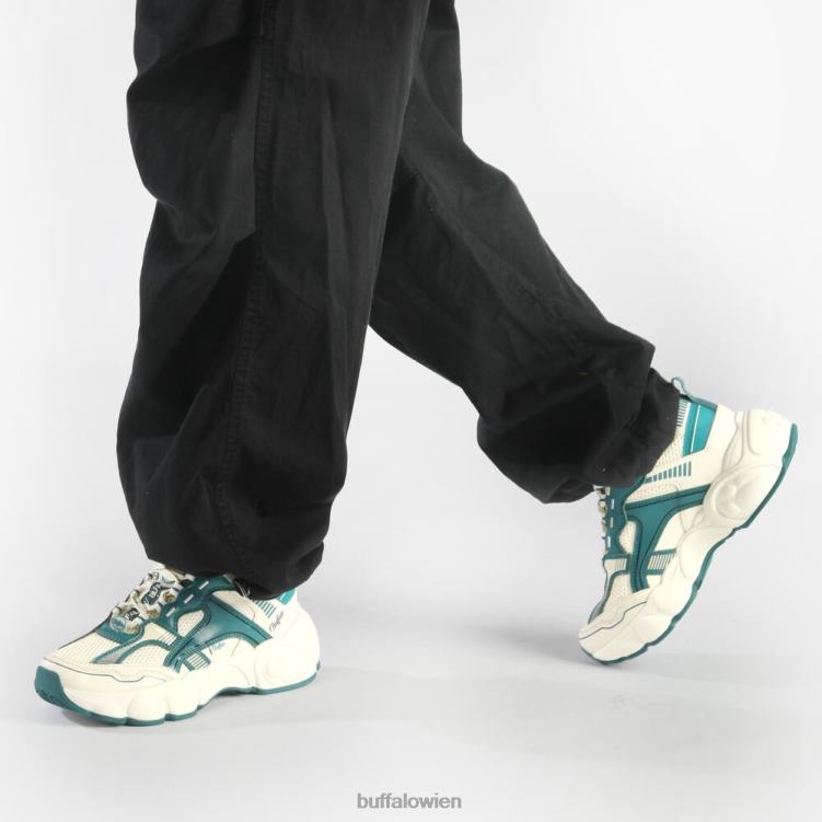 bei Buffalo CLD Run Jog Sneakers Low vegan creme/grün 0FX48912 |Turnschuhe