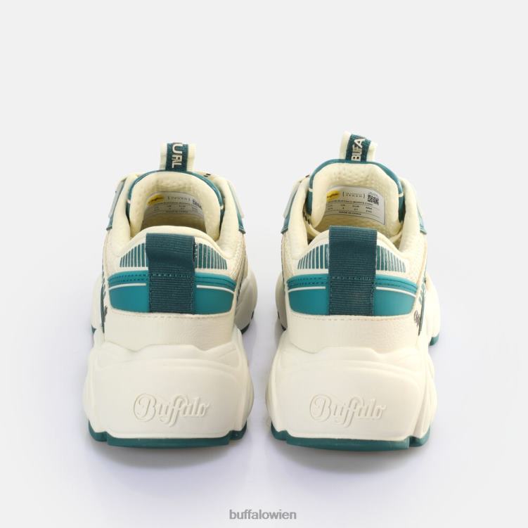 bei Buffalo CLD Run Jog Sneakers Low vegan creme/grün 0FX48912 |Turnschuhe
