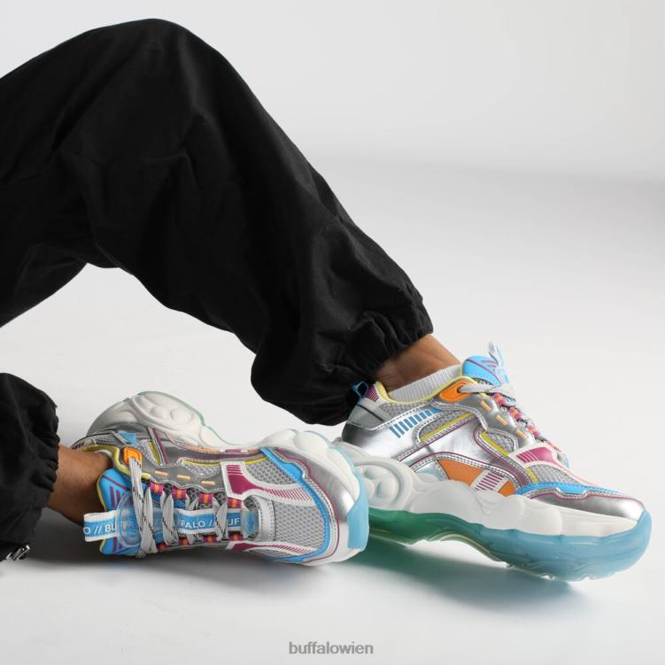 bei Buffalo CLD Run Jog Sneakers Low vegan silber/lila 0FX48238 |Turnschuhe